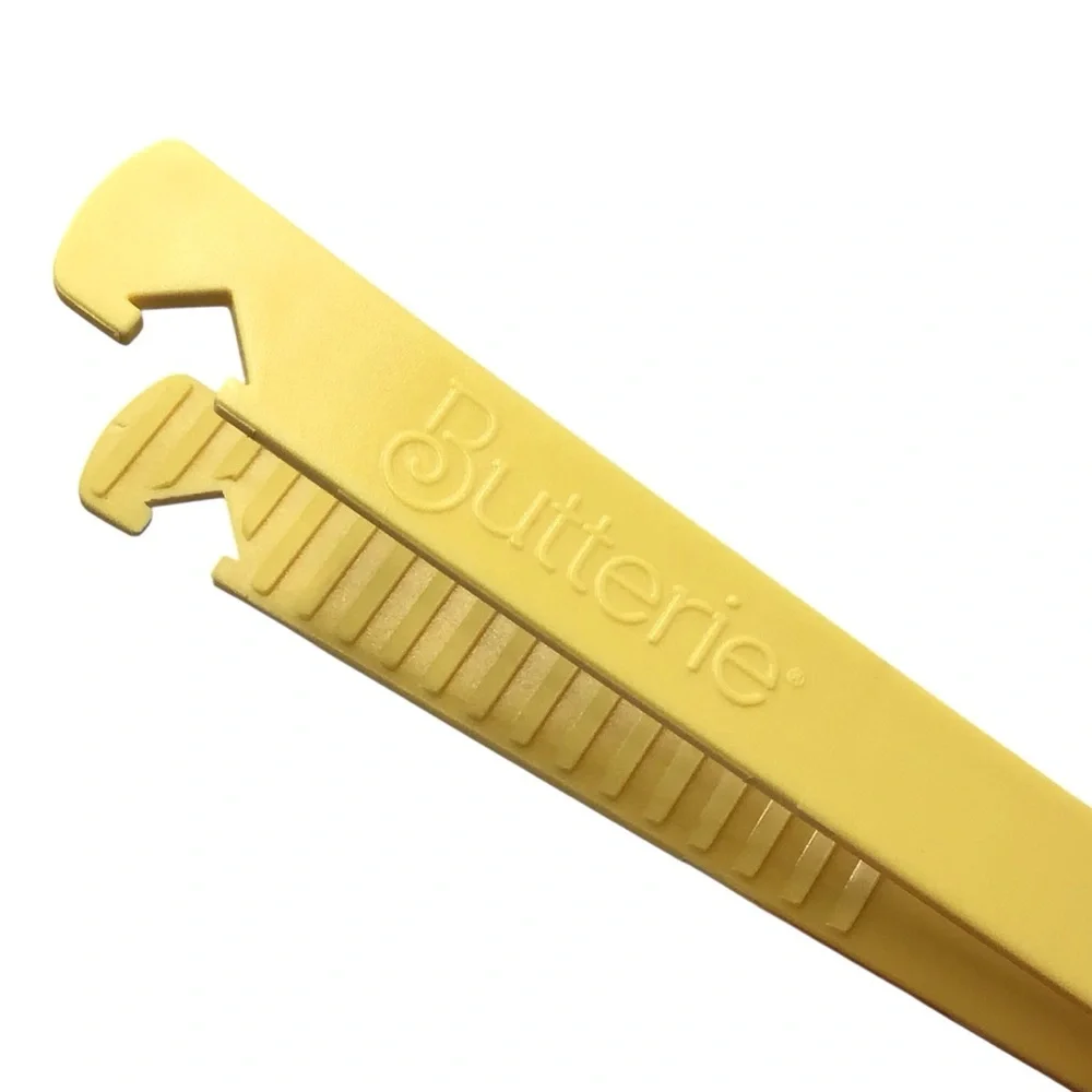 Butterie Toaster Tongs with Oven Rack Hook (Yellow).